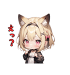 にゃんこみみガール（個別スタンプ：16）