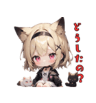 にゃんこみみガール（個別スタンプ：22）