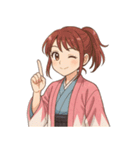 新撰組 ガールズ 日常 刀 壬生浪士（個別スタンプ：4）
