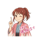 新撰組 ガールズ 日常 刀 壬生浪士 (小)（個別スタンプ：4）