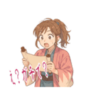 新撰組 ガールズ 日常 刀 壬生浪士 (小)（個別スタンプ：11）
