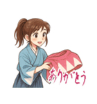 新撰組 ガールズ 日常 刀 壬生浪士 (小)（個別スタンプ：15）