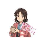 新撰組 ガールズ 日常 刀 壬生浪士 (小)（個別スタンプ：17）