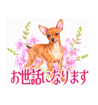 水彩を感じるミニピンスタンプ（個別スタンプ：15）