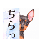 水彩を感じるミニピンスタンプ（個別スタンプ：30）