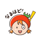 トマトちゃんの毎日使える表情スタンプ（個別スタンプ：10）