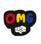 たのしそう（派手だし字がでかい）（個別スタンプ：4）