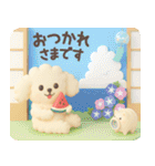 【3D】トイプードル・夏（個別スタンプ：9）