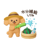 【3D】トイプードル・夏（個別スタンプ：26）