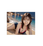 【動く】水着の美少女がアダルトな日常会話（個別スタンプ：14）