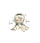 おしゃれガールとコリー犬のスタンプ（個別スタンプ：4）