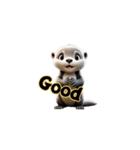 カワウソであいさつ（個別スタンプ：4）