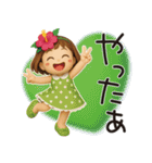 はな子✿3Dちびドールver.（酷暑）（個別スタンプ：13）