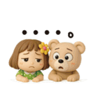 はな子✿3Dちびドールver.（酷暑）（個別スタンプ：17）