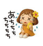はな子✿3Dちびドールver.（酷暑）（個別スタンプ：29）