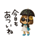 はな子✿3Dちびドールver.（酷暑）（個別スタンプ：30）