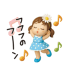 はな子✿3Dちびドールver.（酷暑）（個別スタンプ：38）