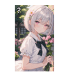 銀髪クールな花園のボブカット（個別スタンプ：30）
