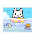 夏のアレンジ♪まいにちねこる（個別スタンプ：33）