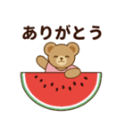 推し色テディベアの夏【ピンク】（個別スタンプ：5）