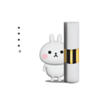 やる気が出ないうさぎのスタンプ【3D】（個別スタンプ：37）