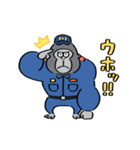 ゴリラ消防署（日本語訳付）（個別スタンプ：1）