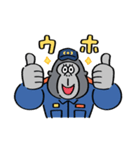ゴリラ消防署（日本語訳付）（個別スタンプ：3）
