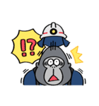 ゴリラ消防署（日本語訳付）（個別スタンプ：24）