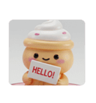 シュークリームカプセルトイ(四角型)2（個別スタンプ：1）