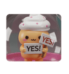 シュークリームカプセルトイ(四角型)2（個別スタンプ：8）