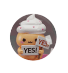 シュークリームカプセルトイ(丸型)2（個別スタンプ：3）