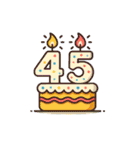 バースデーケーキとキャンドル（40〜79）（個別スタンプ：6）