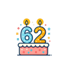 バースデーケーキとキャンドル（40〜79）（個別スタンプ：23）