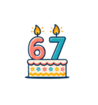 バースデーケーキとキャンドル（40〜79）（個別スタンプ：28）