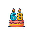 バースデーケーキとキャンドル（40〜79）（個別スタンプ：29）