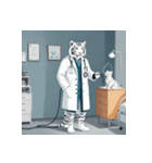 ホワイトタイガーの職業5（個別スタンプ：4）