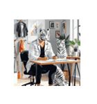 ホワイトタイガーの職業5（個別スタンプ：32）