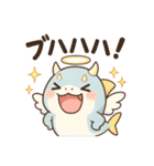もふもふサメ天使の大騒ぎ！（個別スタンプ：6）