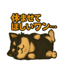 ちょっと太い黒チワワスタンプ（個別スタンプ：3）