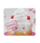 音符ホイップクリームケーキちゃん（個別スタンプ：1）