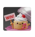 音符ホイップクリームケーキちゃん（個別スタンプ：3）