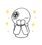 黒と白 スタンプ（個別スタンプ：5）