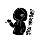 黒と白 スタンプ（個別スタンプ：8）