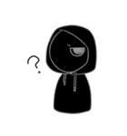 黒と白 スタンプ（個別スタンプ：12）