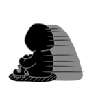 黒と白 スタンプ（個別スタンプ：14）