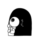 黒と白 スタンプ（個別スタンプ：17）