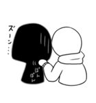 黒と白 スタンプ（個別スタンプ：23）