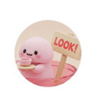いちご大福ティータイム(丸型)（個別スタンプ：3）