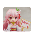 桜餅の精霊みなみちゃんカプセルトイ（個別スタンプ：1）