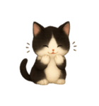 [アレンジ用]まったりハチワレにゃんこ（個別スタンプ：6）